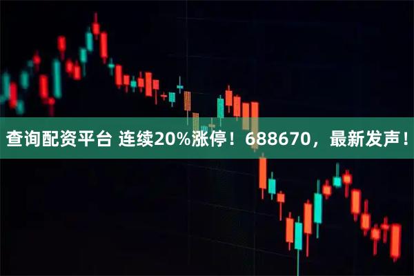 查询配资平台 连续20%涨停！688670，最新发声！